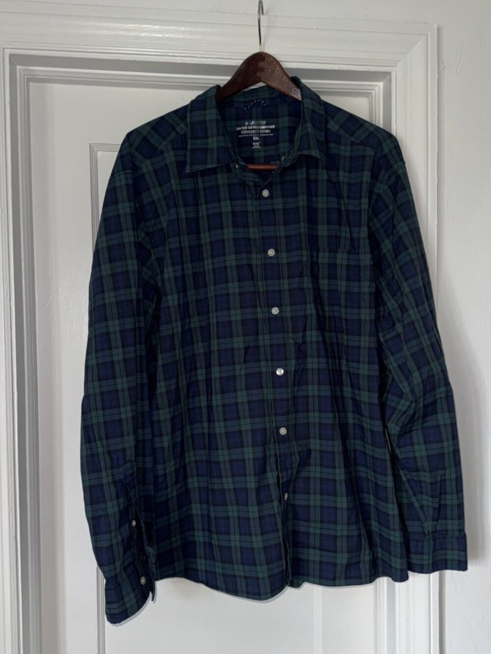 Vineyard Vines On-The-Go brrr Performance Plaid Shirt XXL